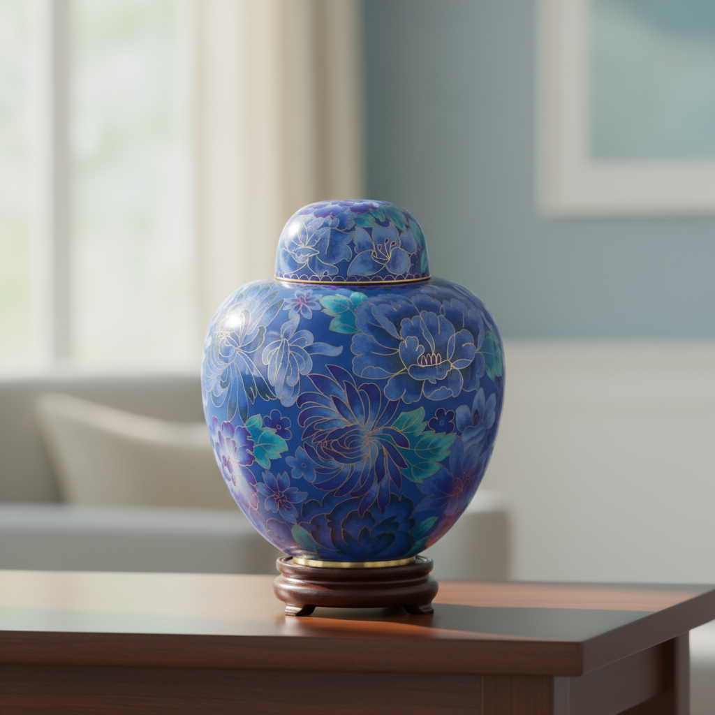 Azure Blue Adult Urn