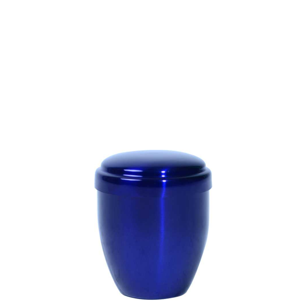 Royal Blue Metal Miniature Urn