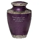 Mother of Pearl Purple Brass Adult Urn