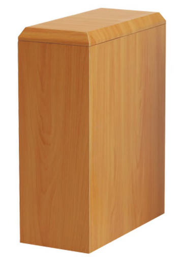 [EC 100 WB] Light Brown Simplicity MDF Veneer Adult Urn